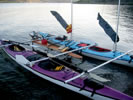 BSD Batwing expedition sail rig, schooner style on kayak