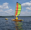 BSD in Chicago kayak sailing with BSD Batwing Sails- June 2011