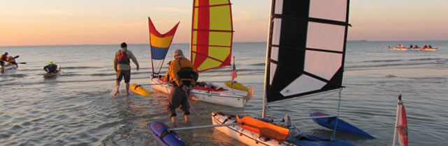 launching at the Everglades Challenge with BSD Batwing kayak sails